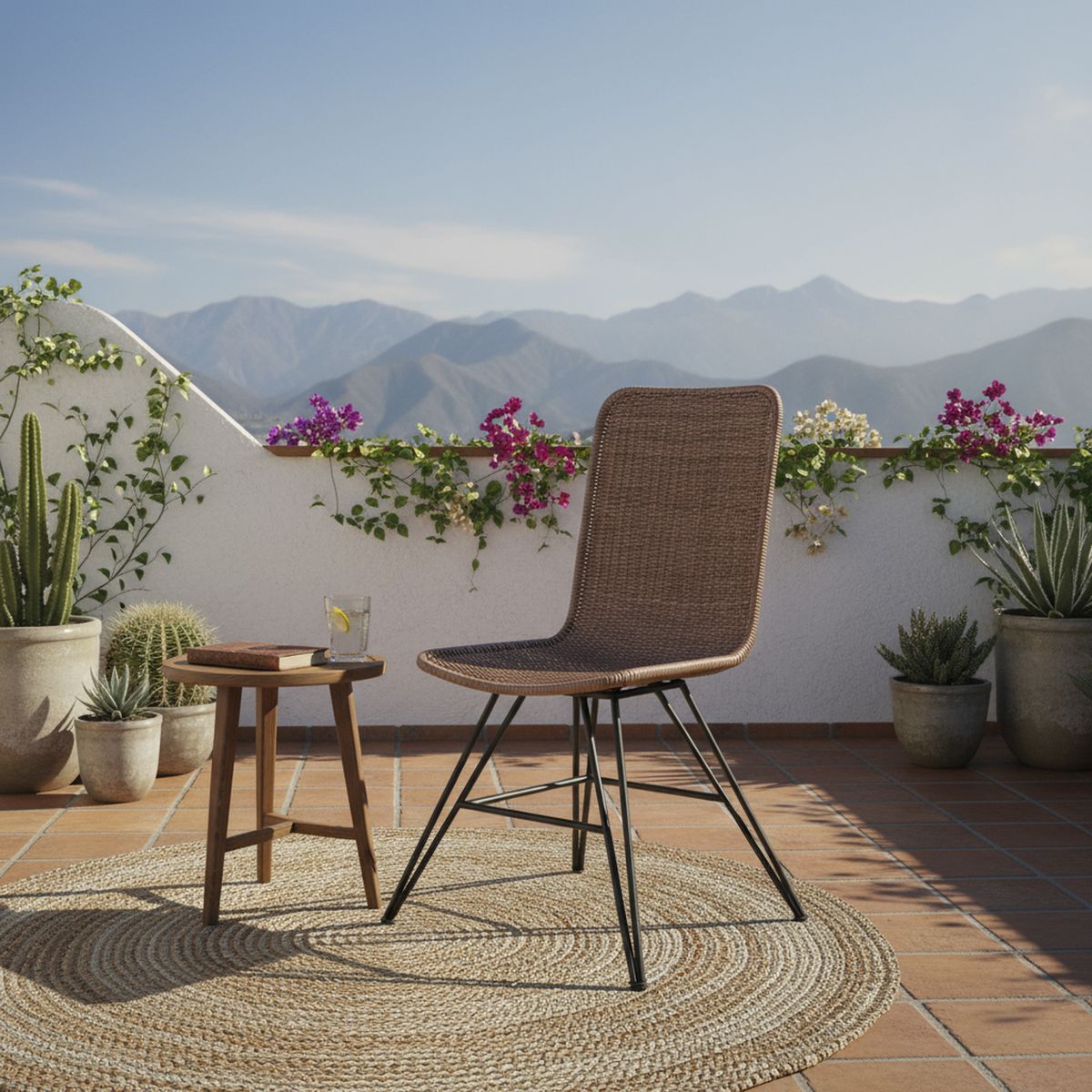 DECO MIMBRE - Silla comedor gina chocolate Chocolate