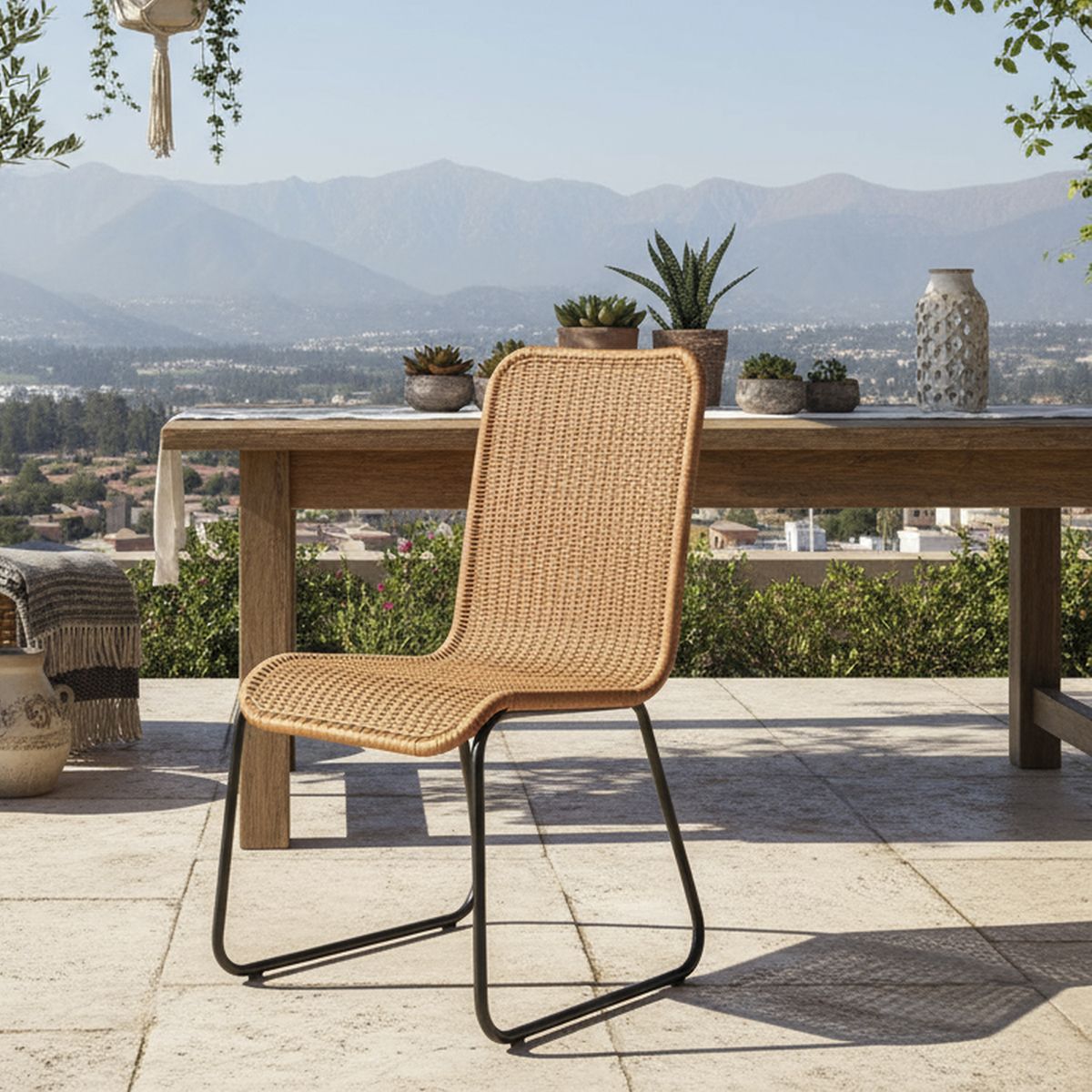 DECO MIMBRE - Silla comedor curvas natural Natural