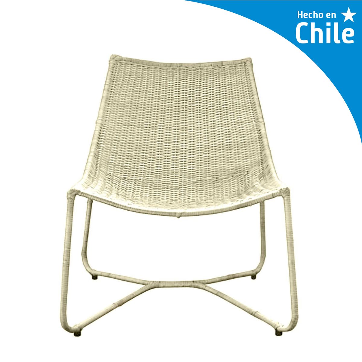 DECO MIMBRE - Sillón Luisa blanco fibra natural