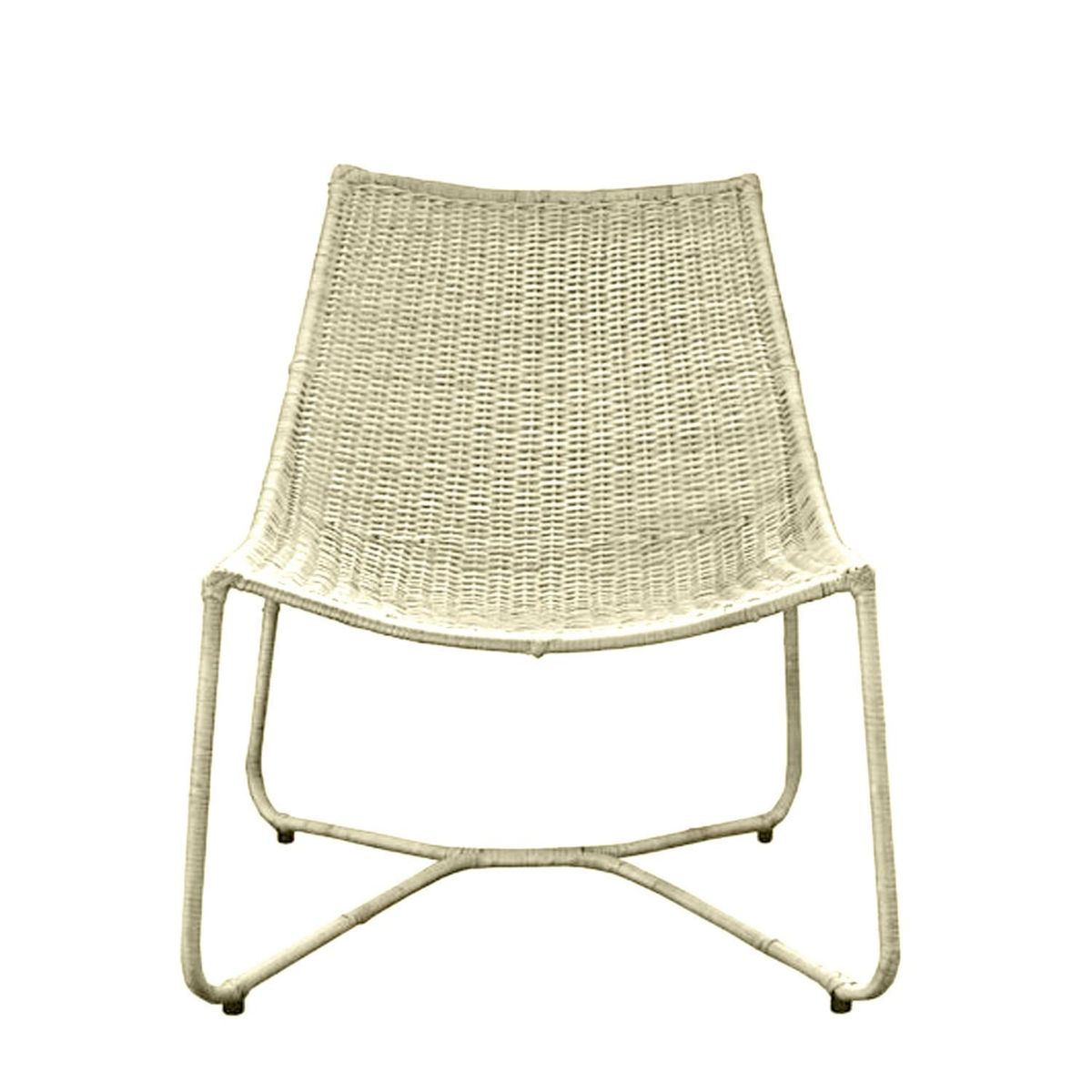 DECO MIMBRE - Sillón Luisa blanco fibra natural