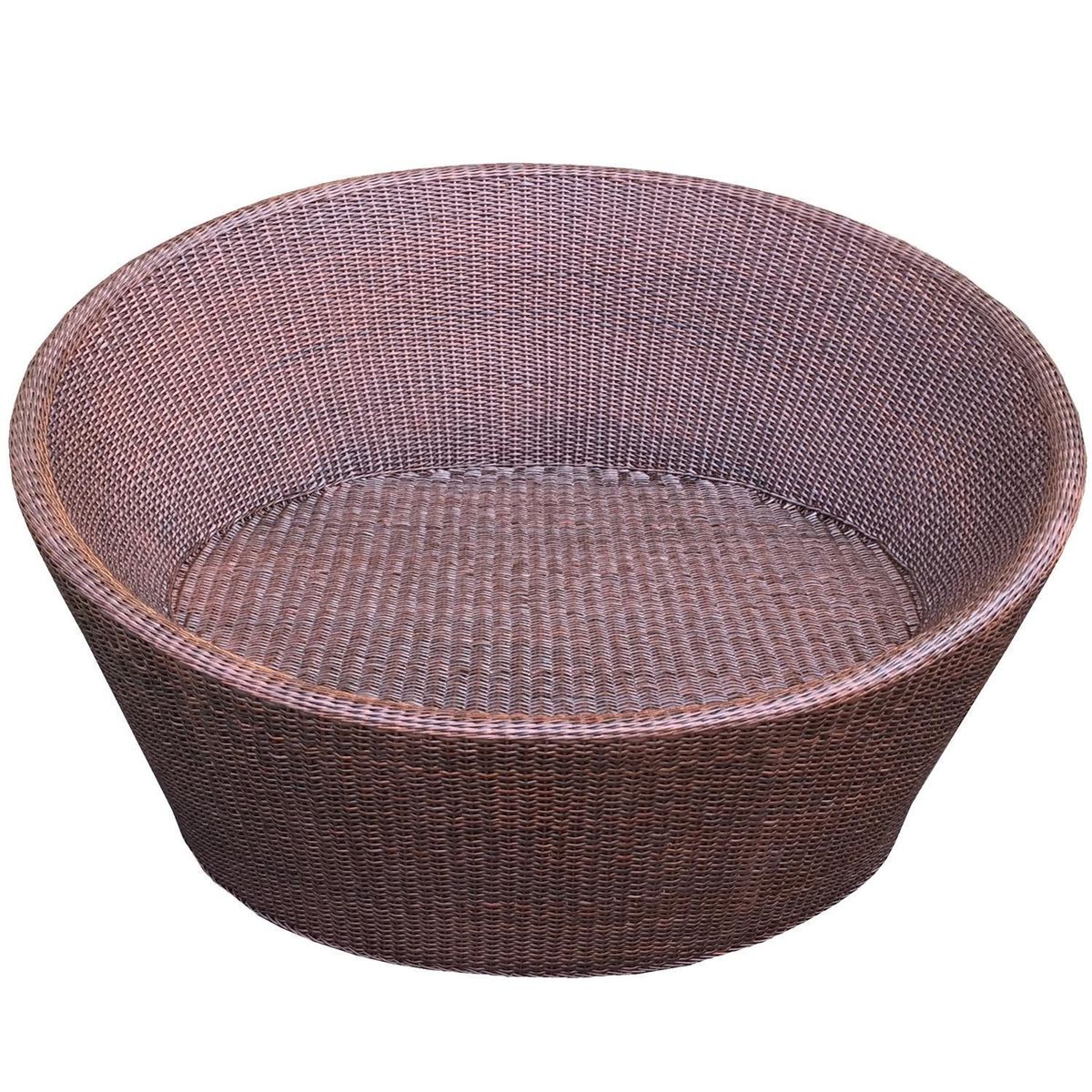 DECO MIMBRE - Sillón mao semi reposera chocolate