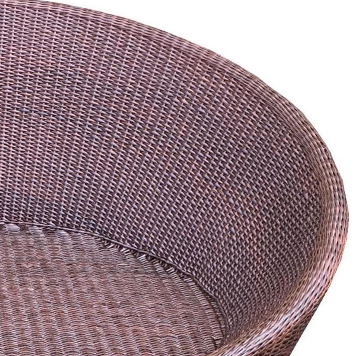 DECO MIMBRE - Sillón mao semi reposera chocolate