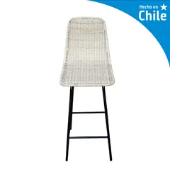 DECO MIMBRE - Silla bar in blanca Blanco