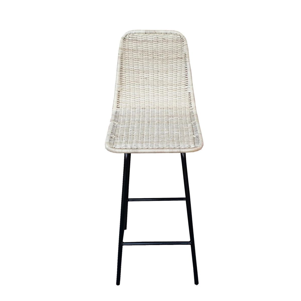 DECO MIMBRE - Silla bar in blanca Blanco