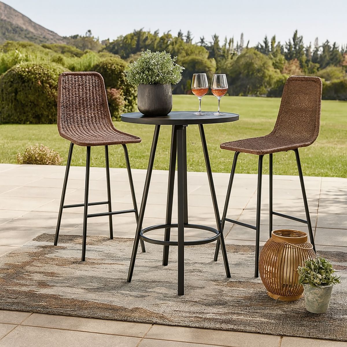 DECO MIMBRE - Silla bar in chocolate Chocolate