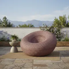 DECO MIMBRE - Sillón huevo chocolate