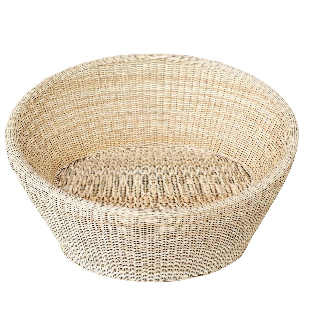 DECO MIMBRE - Sillón mao semi reposera blanco