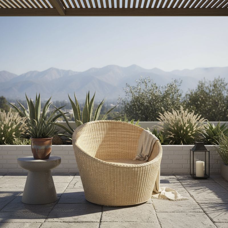 DECO MIMBRE - Sillón mao blanco 80x80x70 cm Blanco