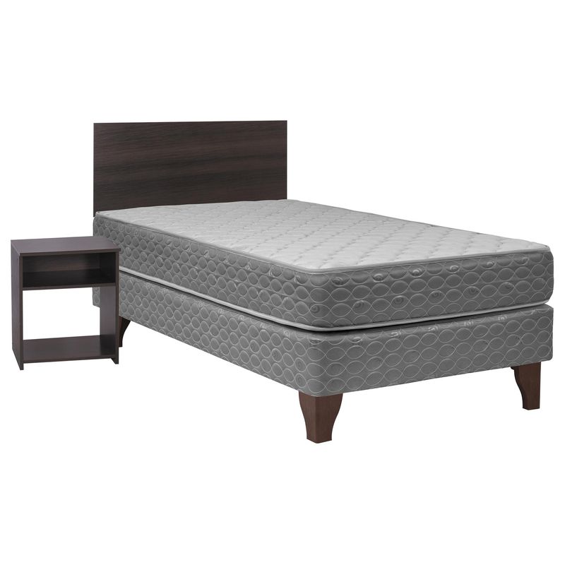 CELTA - Cama 1.5 Plazas Europea Apolo Gris Oscuro