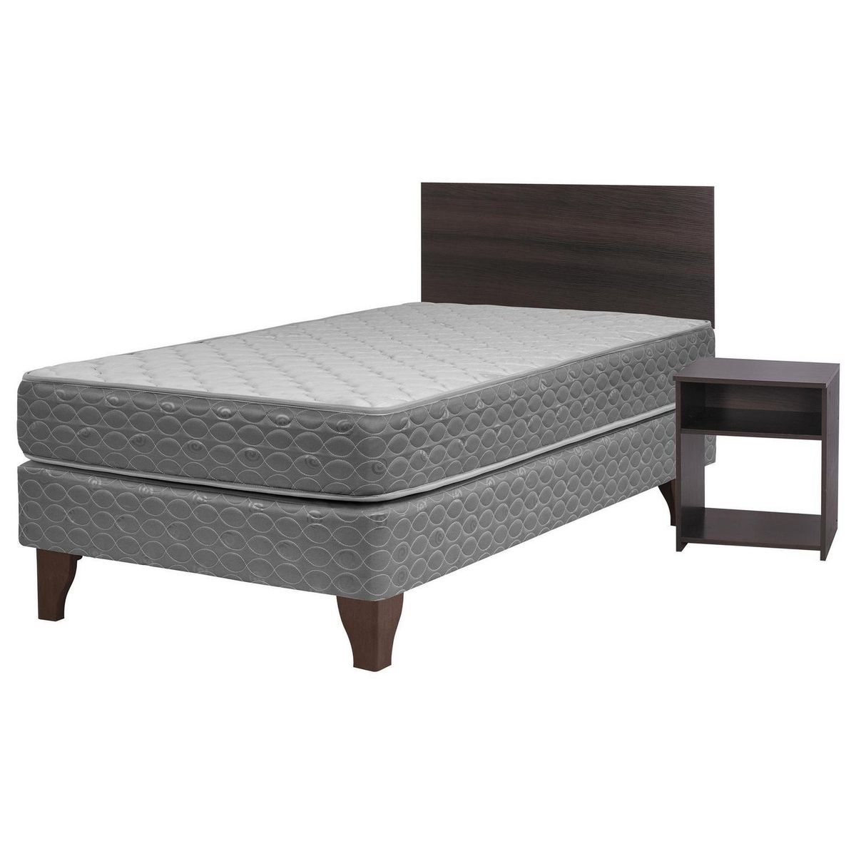 CELTA - Cama 1.5 plazas Europea Apolo Gris Oscuro