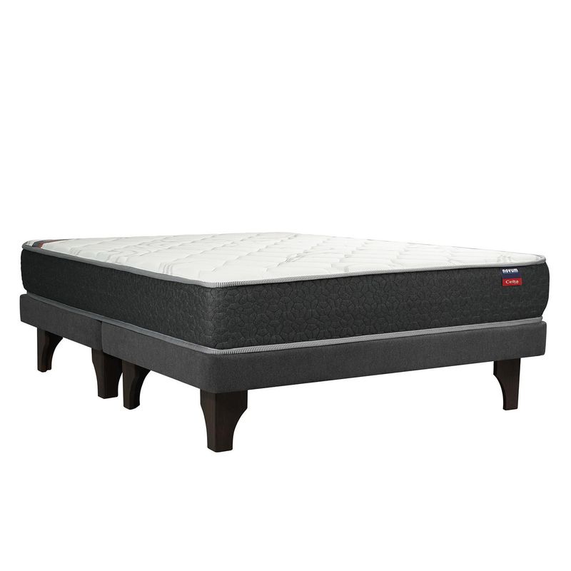 CELTA - Cama 2 Plazas Europea Novum Bioactive Gris Oscuro