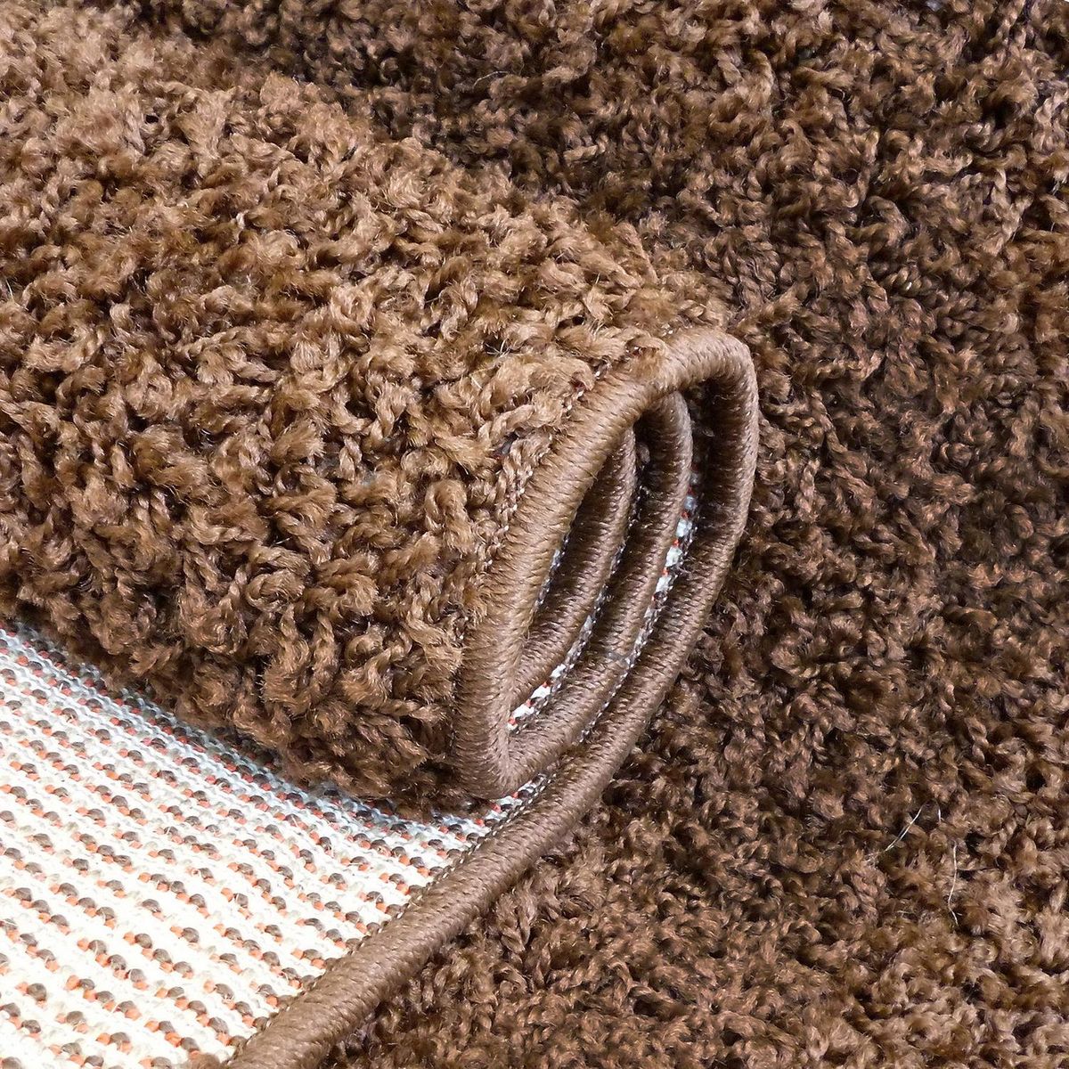 IDETEX - Bajada de Cama Shaggy Lisa 50x100 cm Polipropileno Café