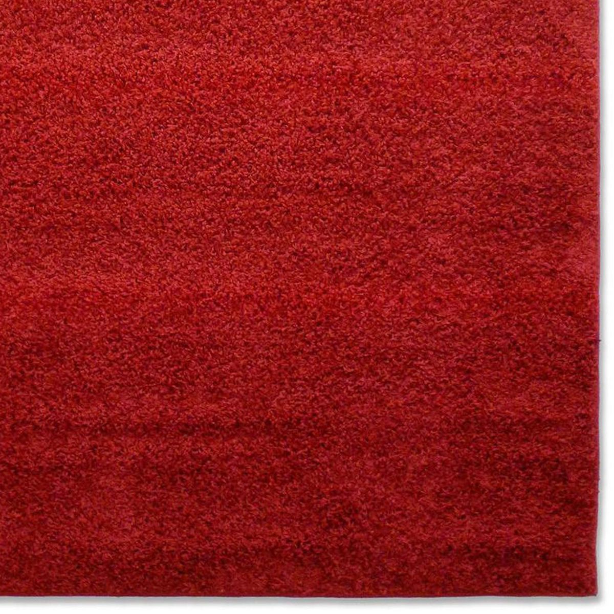 IDETEX - Bajada de Cama Shaggy Lisa 50x100 cm Polipropileno Rojo