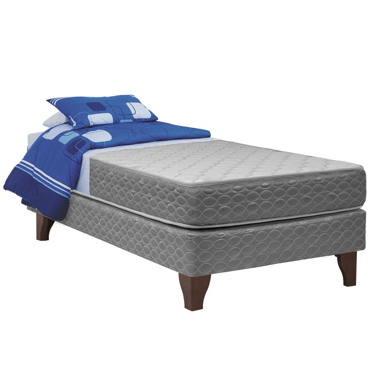 CELTA - Cama 1.5 plazas Europea Apolo Gris Oscuro