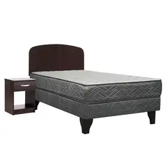 CELTA - Cama Europea 1.5 plazas  Gris Oscuro