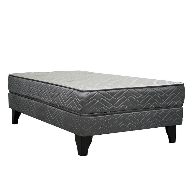 CELTA - Cama Europea 1.5 plazas Apolo  Gris Oscuro