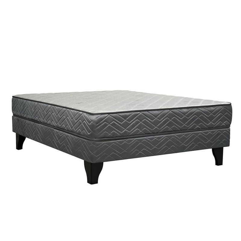 CELTA - Cama Europea Full Apolo  Gris Oscuro
