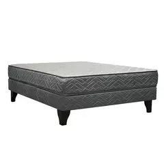 CELTA - Cama Europea Full Gris Oscuro