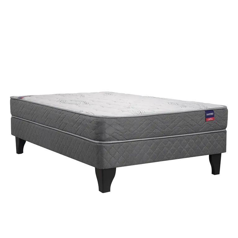 Cama 1 plaza Europea Apolo Gris