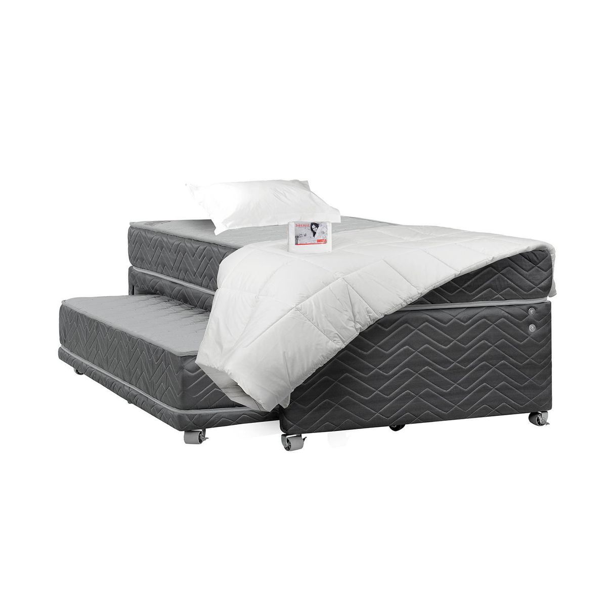 CELTA - Cama 1.5 plazas Infantil Apolo Gris Oscuro