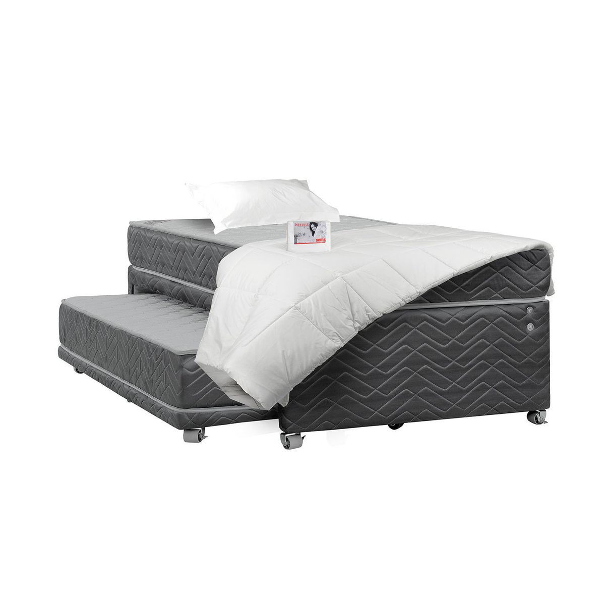 CELTA - Cama 1.5 plazas Infantil Apolo Gris Oscuro