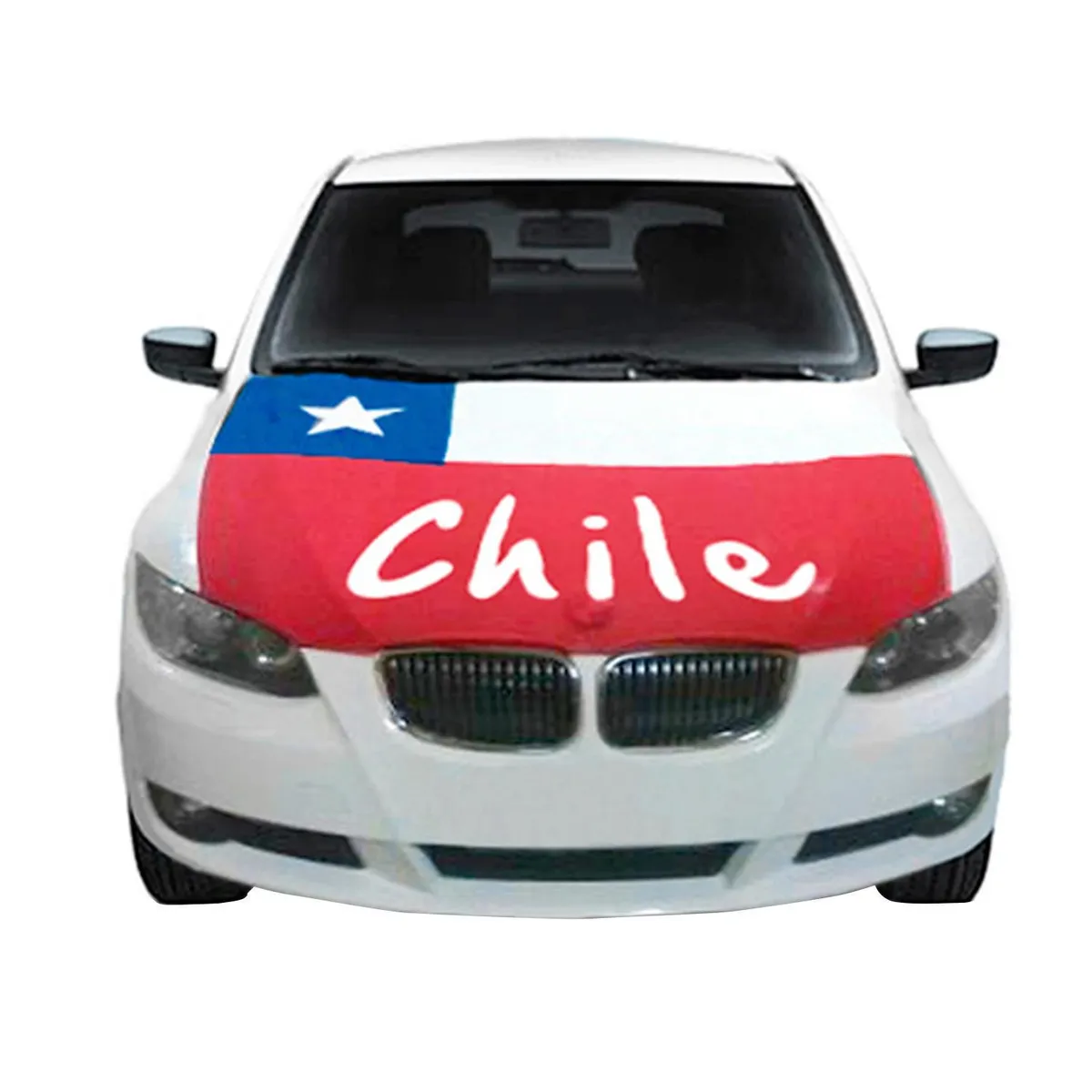 Cubre capot auto diseño bandera chilena, marca MERIGGI - Foto Principal