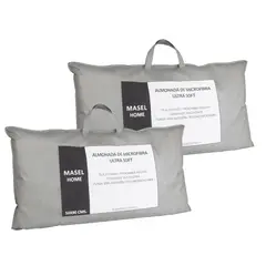 MASEL - Pack de 2 Almohadas de Fibra sintética para Dormir 50x90 cm