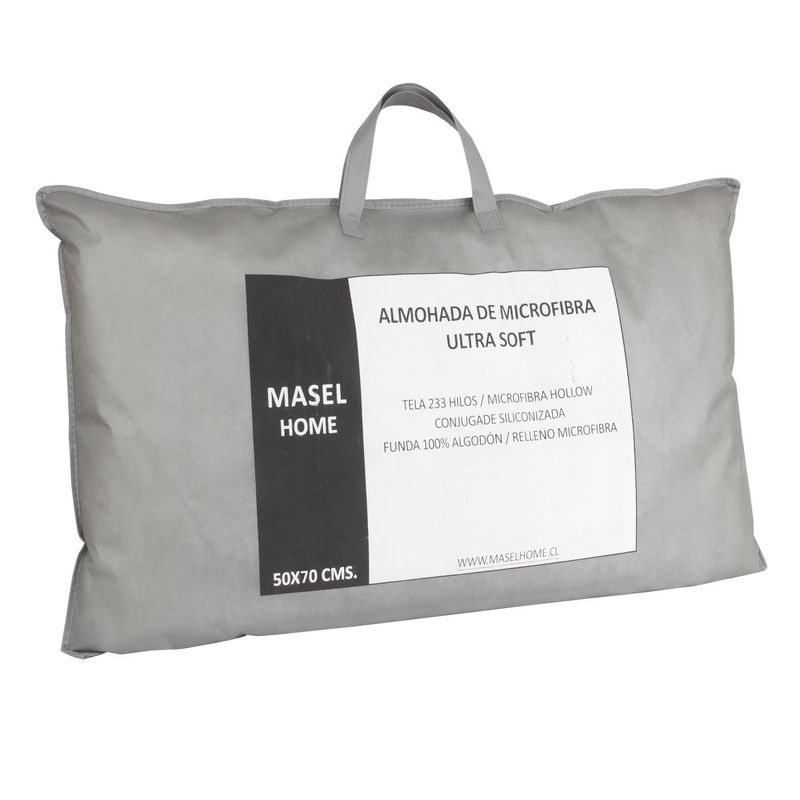 MASEL - Almohada de Fibra sintética para Dormir 50x90 cm