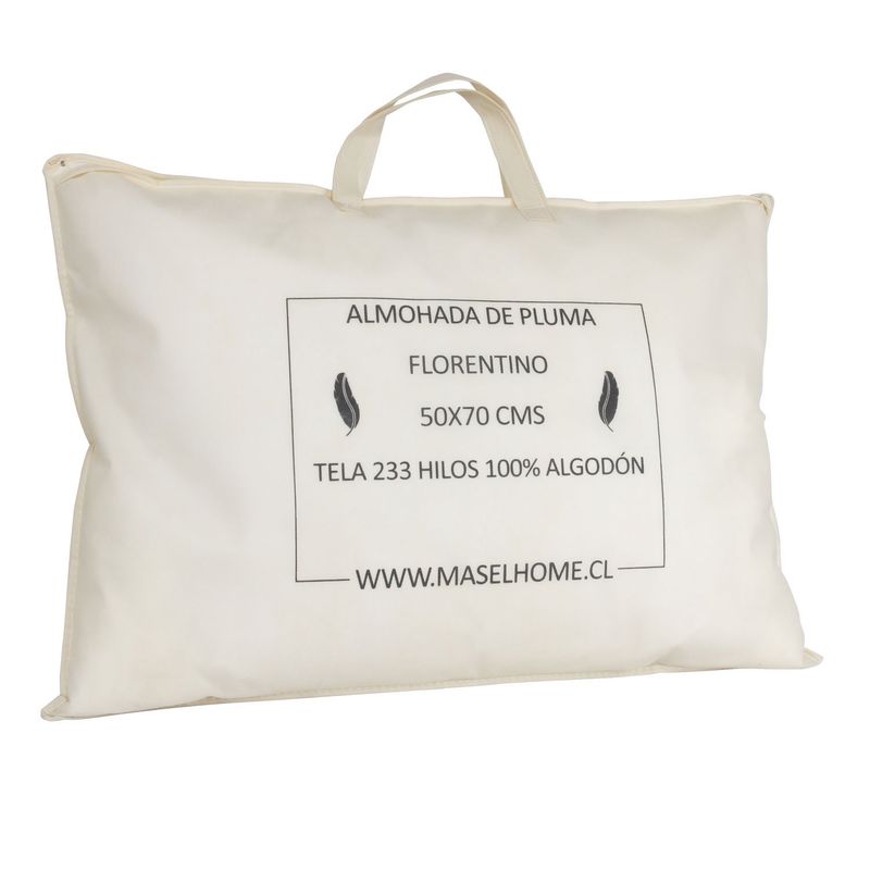 MASEL - Almohada de Plumas para Dormir 50x70 cm
