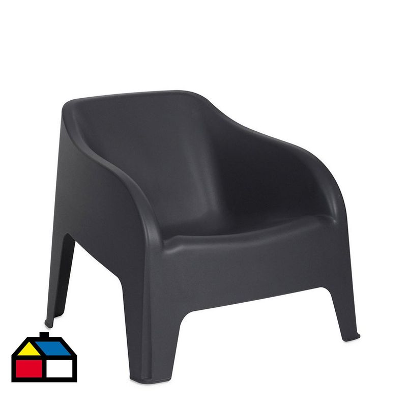 IMPORTADORA USA - Poltrona 1 cuerpo Poltrona italiana 79x79x76 cm Grafito