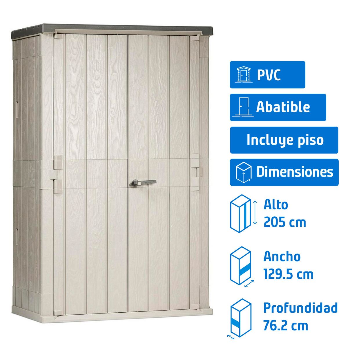 IMPORTADORA USA - Bodega Italiano Gris 205x129.5x76.2 cm