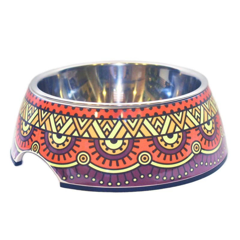 INNOVATE K - Plato melamina motivo redondo talla m morado