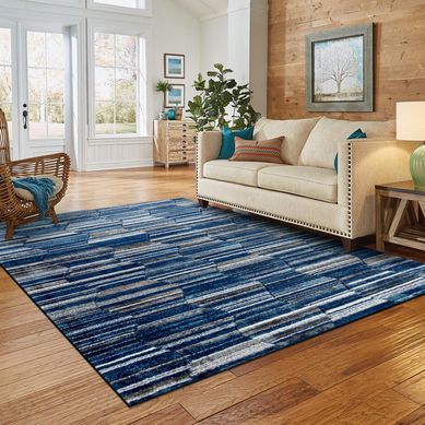 Alfombra Carved 150x200 cm Azul