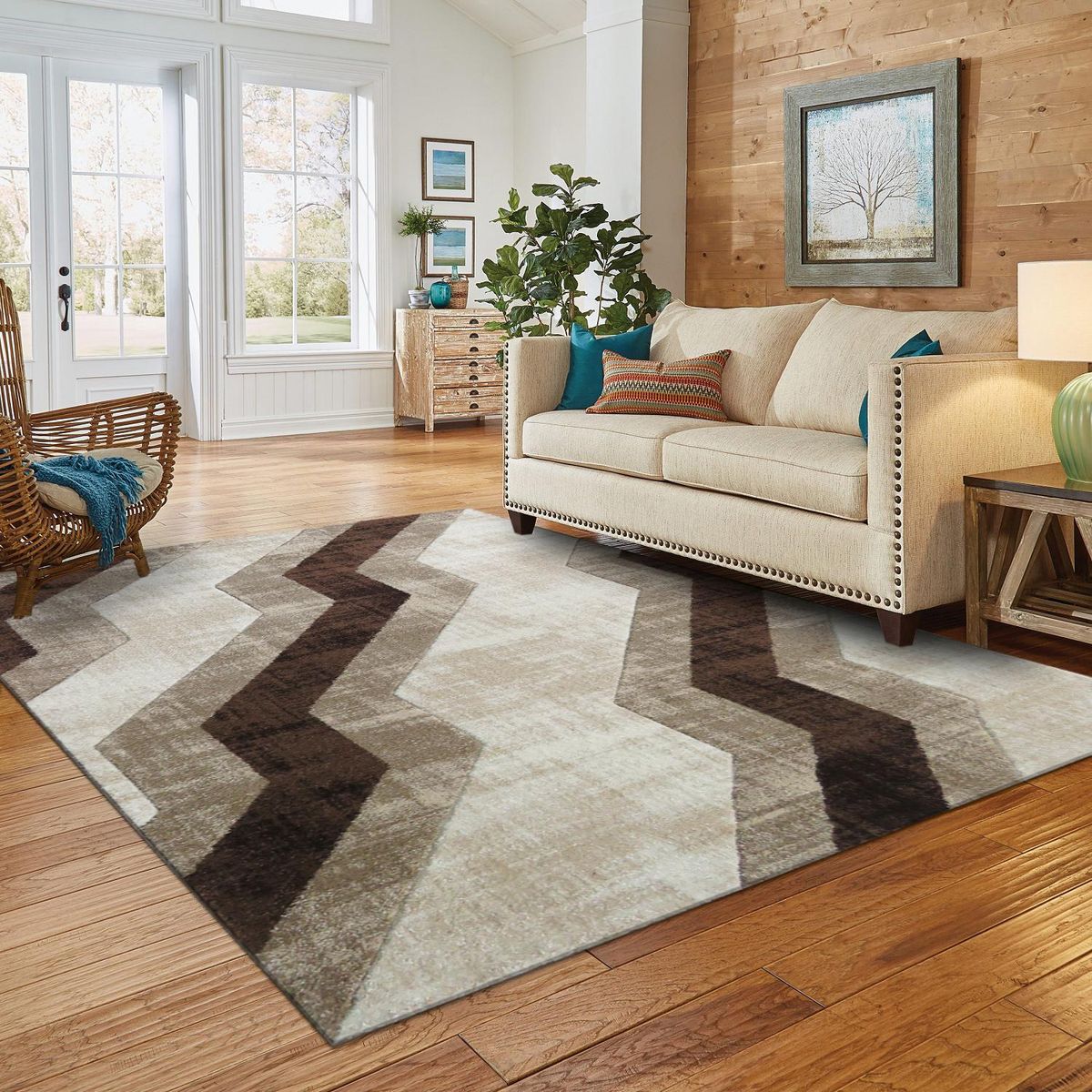 IDETEX - Alfombra Carved 150x200 cm Polipropileno Crema