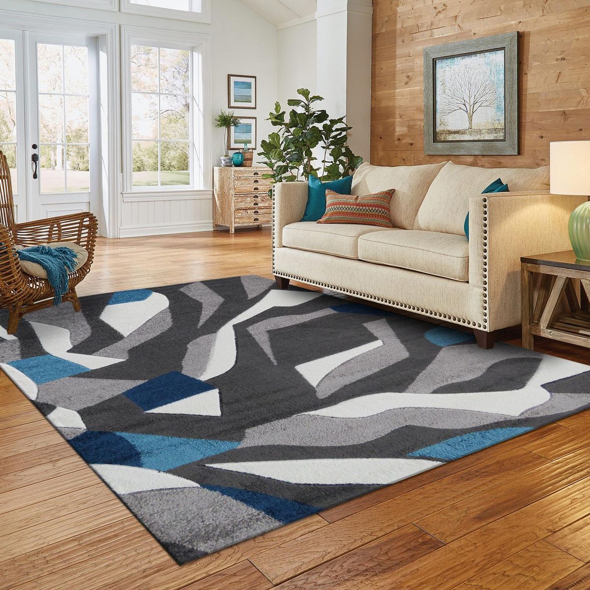 IDETEX - Alfombra Carved 150x200 cm Polipropileno Gris