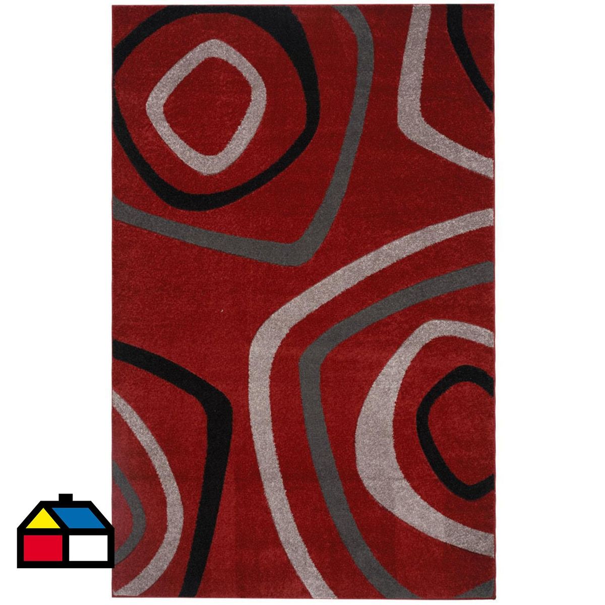 IDETEX - Alfombra Carved 150x200 cm Polipropileno Rojo