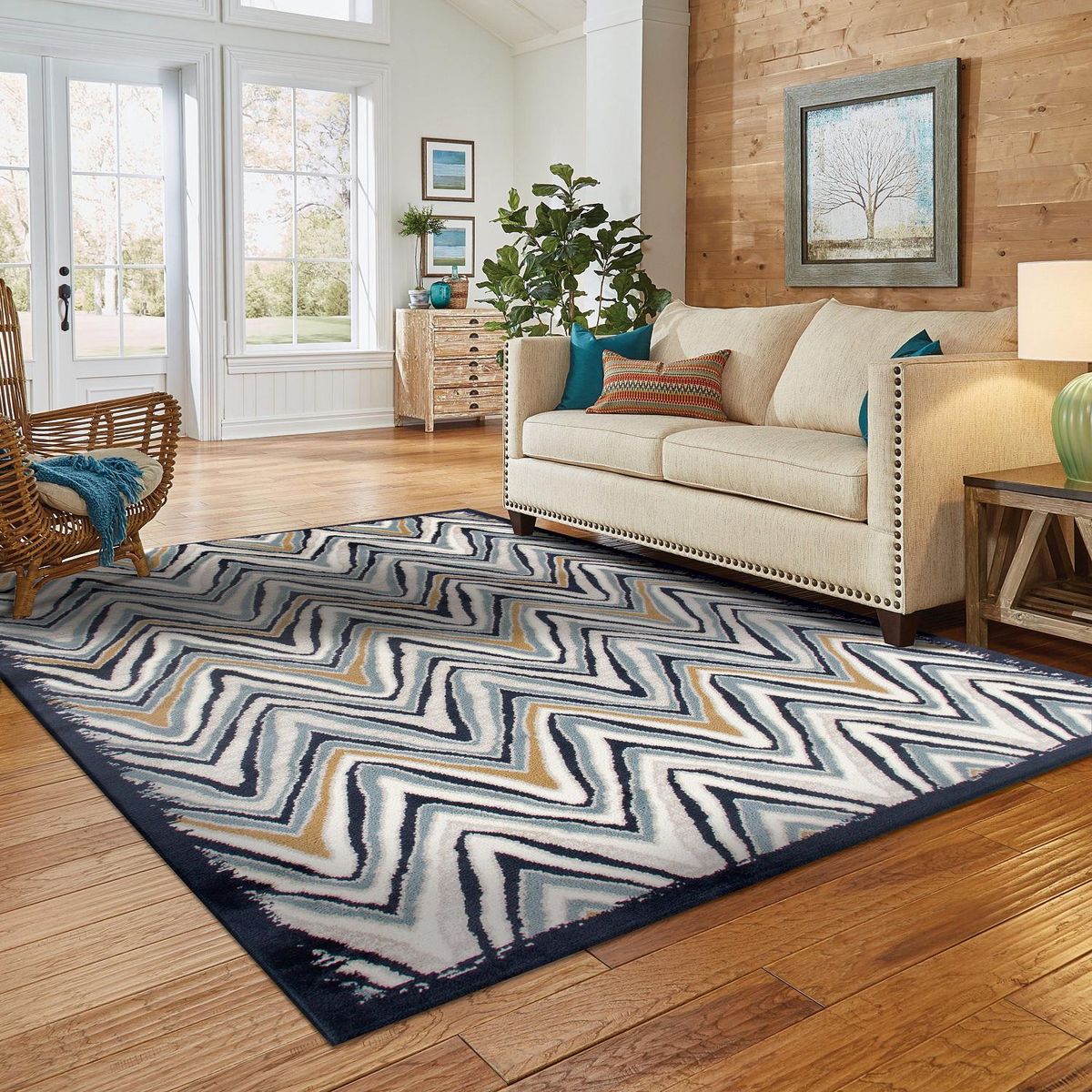 IDETEX - Alfombra Satchi 160x235 cm Polipropileno Azul