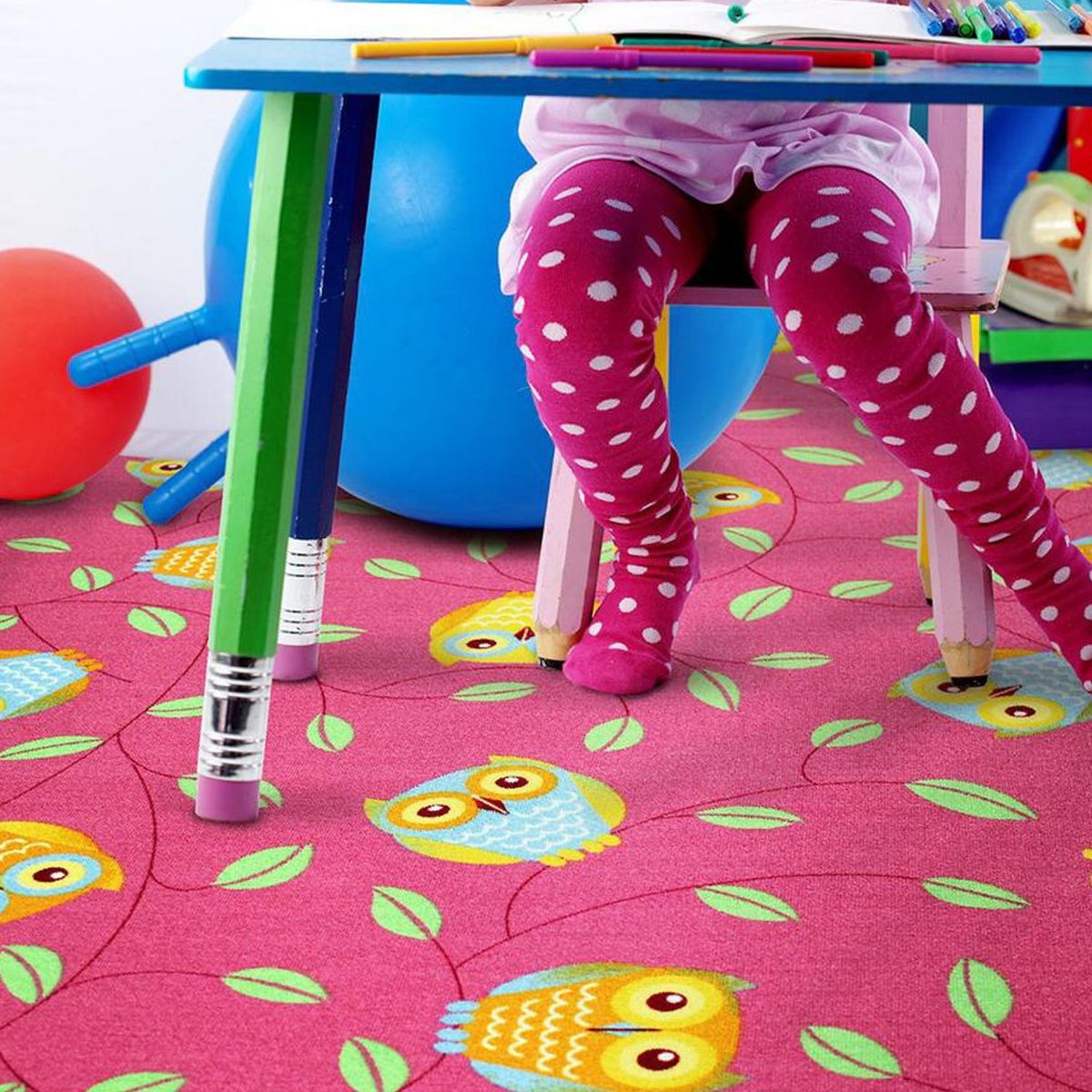 IDETEX - Alfombra Infantil 95x133 cm Polipropileno Fucsia