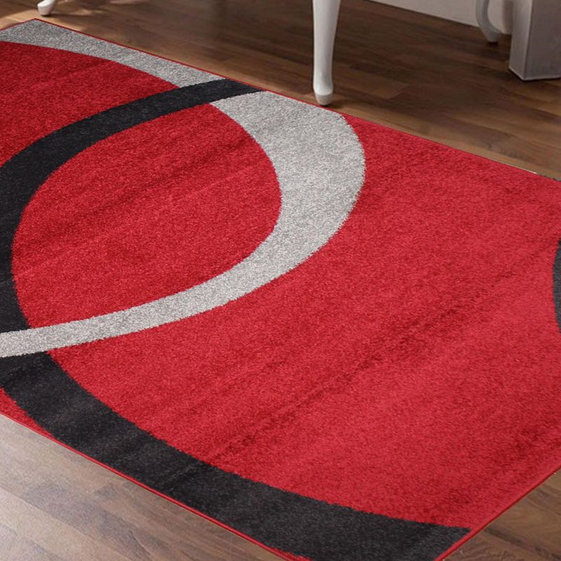 IDETEX - Alfombra Ondas 150x200 cm Rojo
