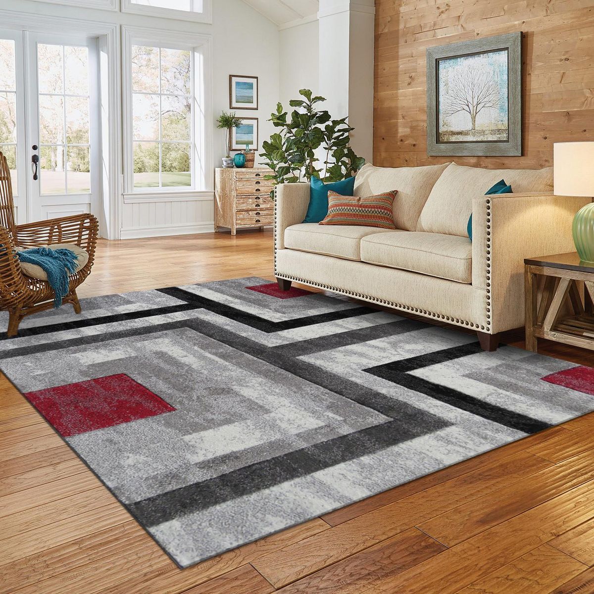 IDETEX - Alfombra Carved 150x200 cm Polipropileno Crema