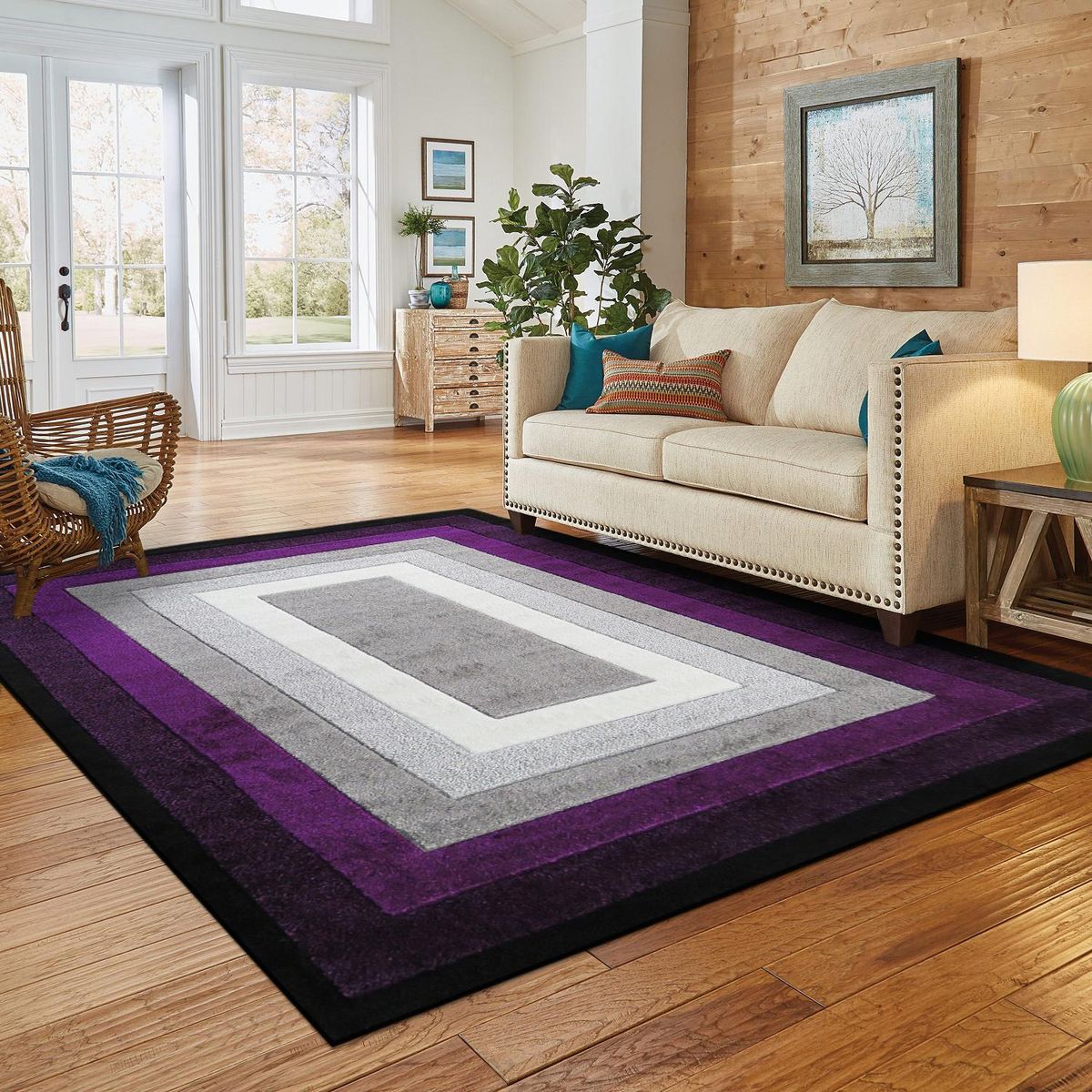 IDETEX - Alfombra Carved 150x200 cm Polipropileno Morado