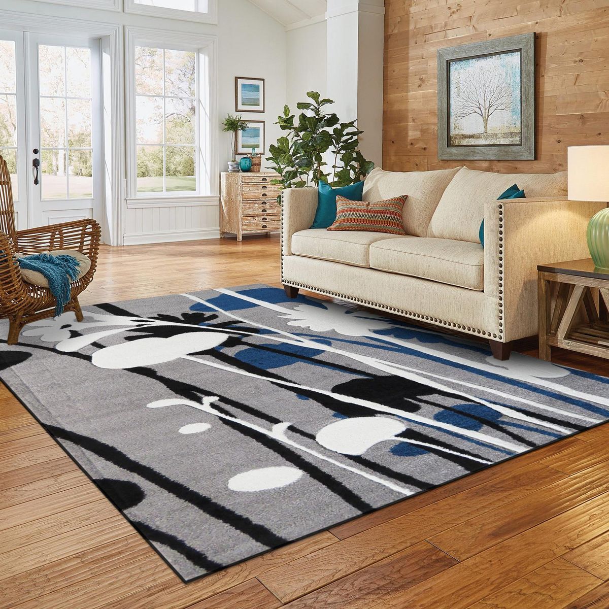 IDETEX - Alfombra Carved 150x200 cm Polipropileno Gris