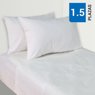 Juego de sbanas illusions 144 hilos blanca 1,5 plazas