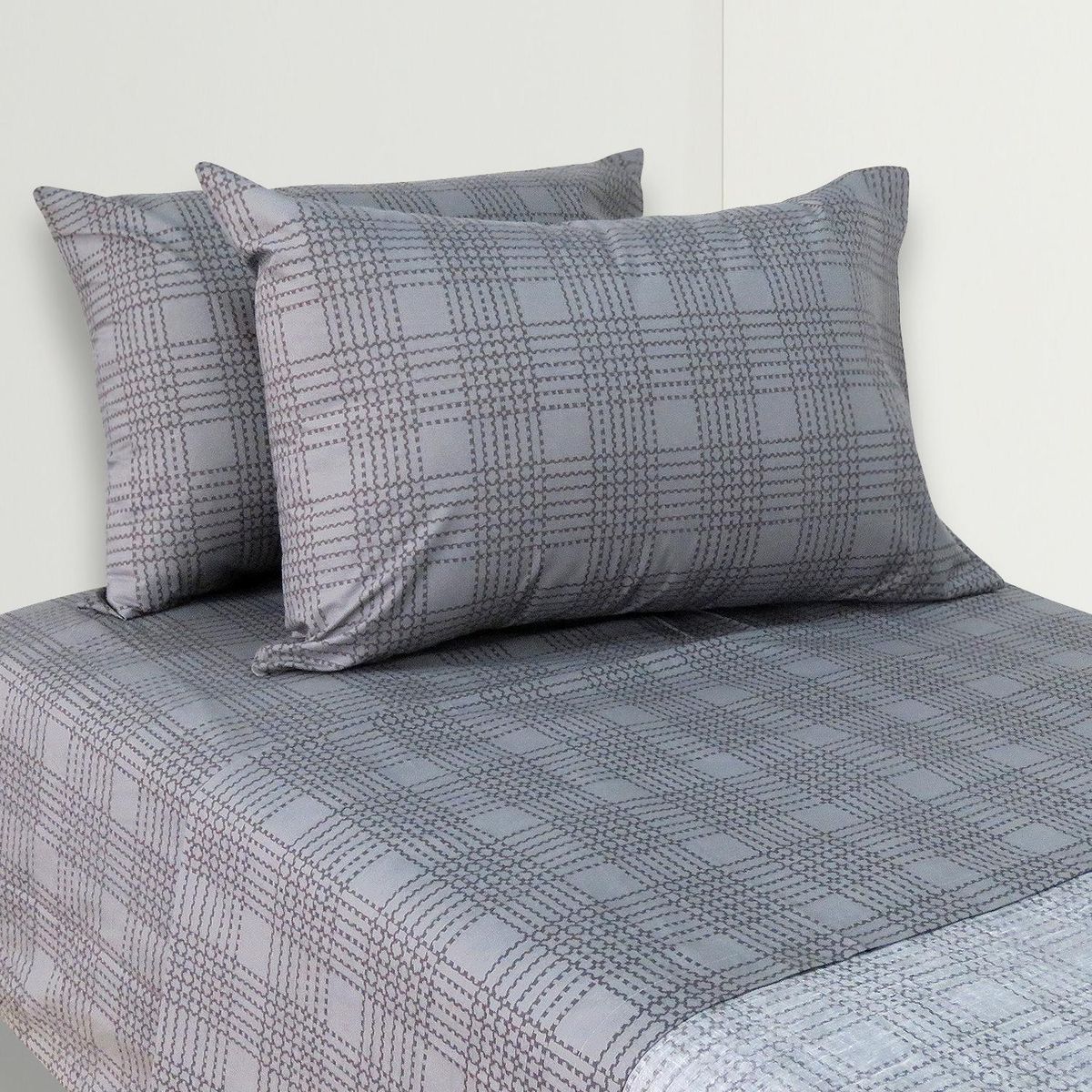 ILLUSIONS - Juego de Sábanas Onur King 144 Hilos Gris