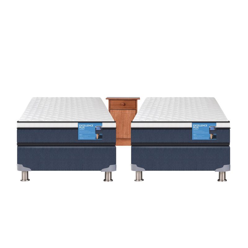 CIC - Cama europea duplex excellence plus 1 plaza + velador gales