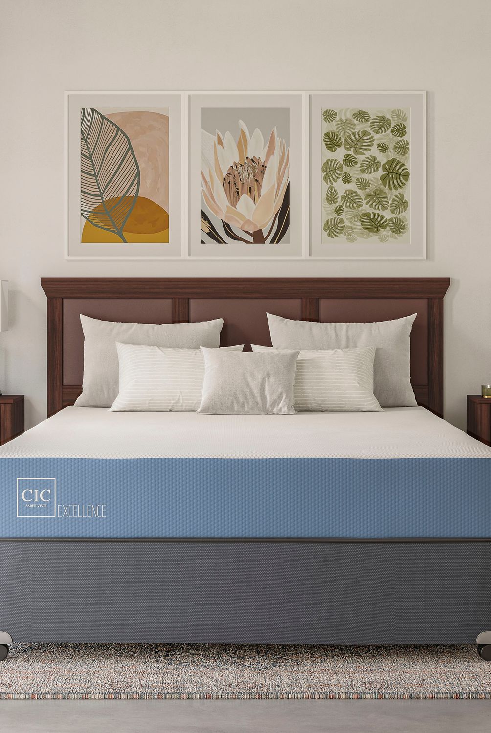 CIC - Cama americana excellence 2 plazas + almohadas