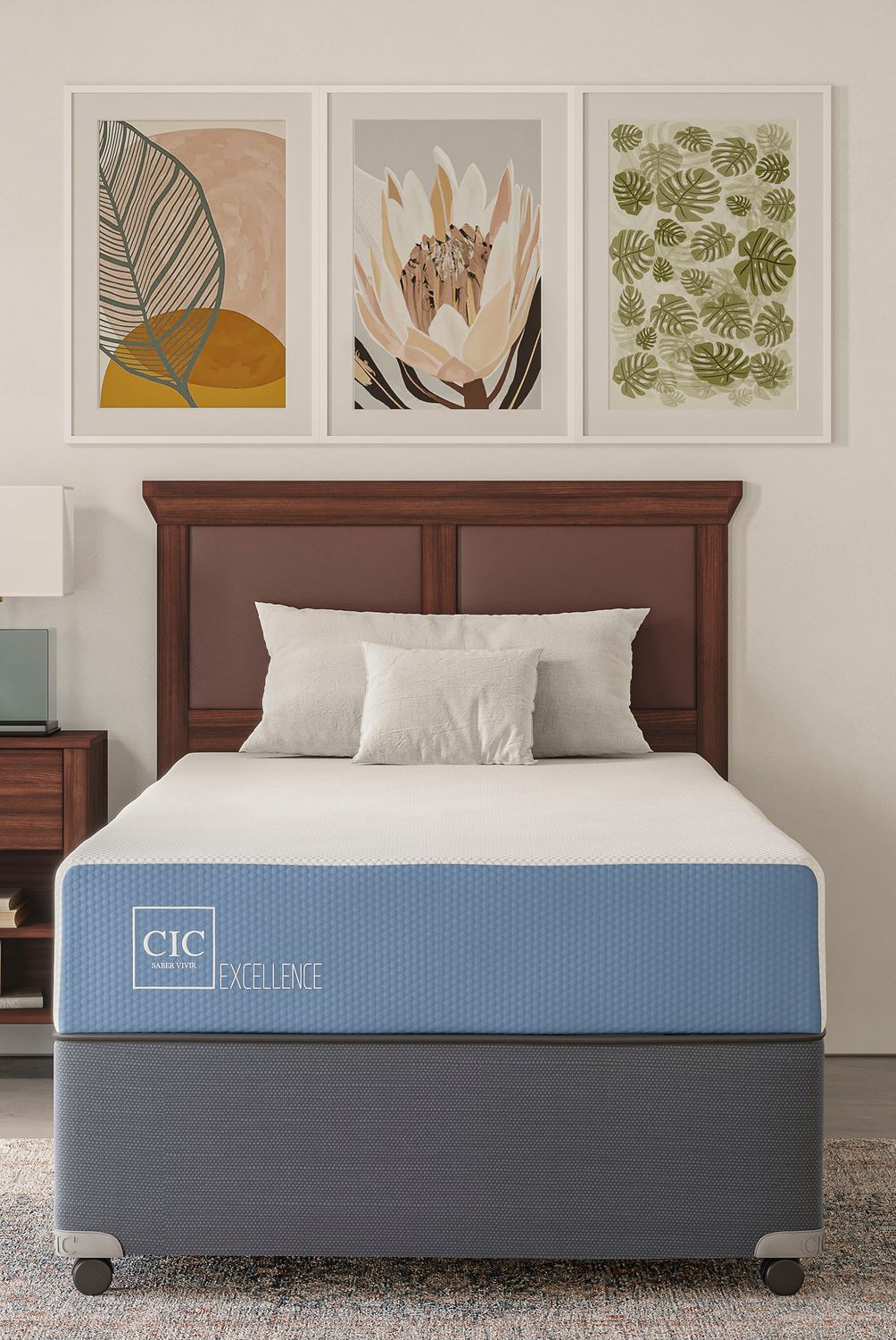 CIC - Cama 1.5 Plazas Americana Excellence Gris