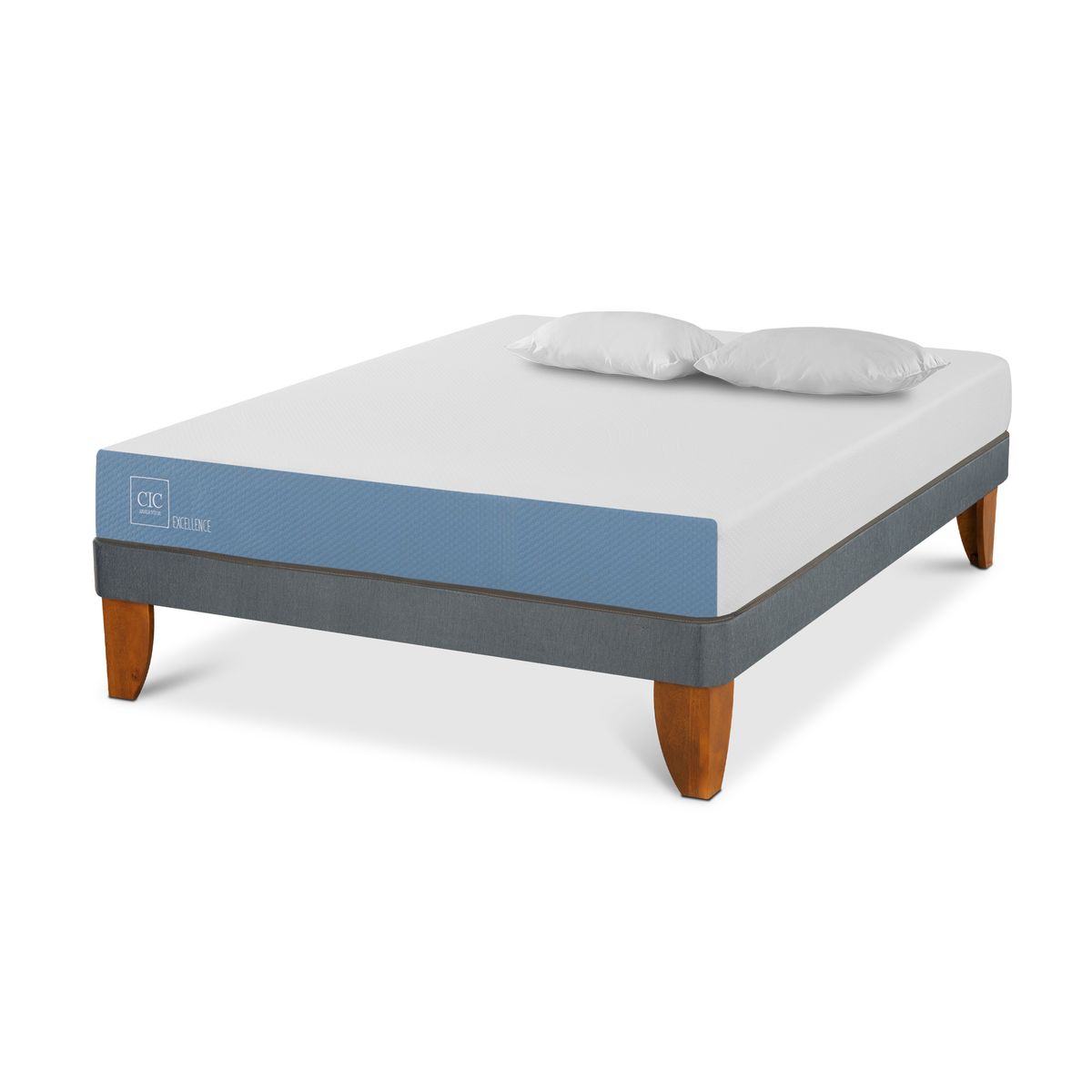CIC - Cama europea excellence 2 plazas + almohadas