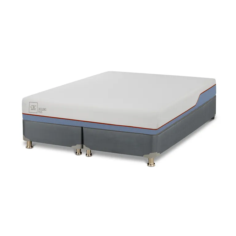 Cama 2 plazas Americana Excellence Plus Base Dividida Gris