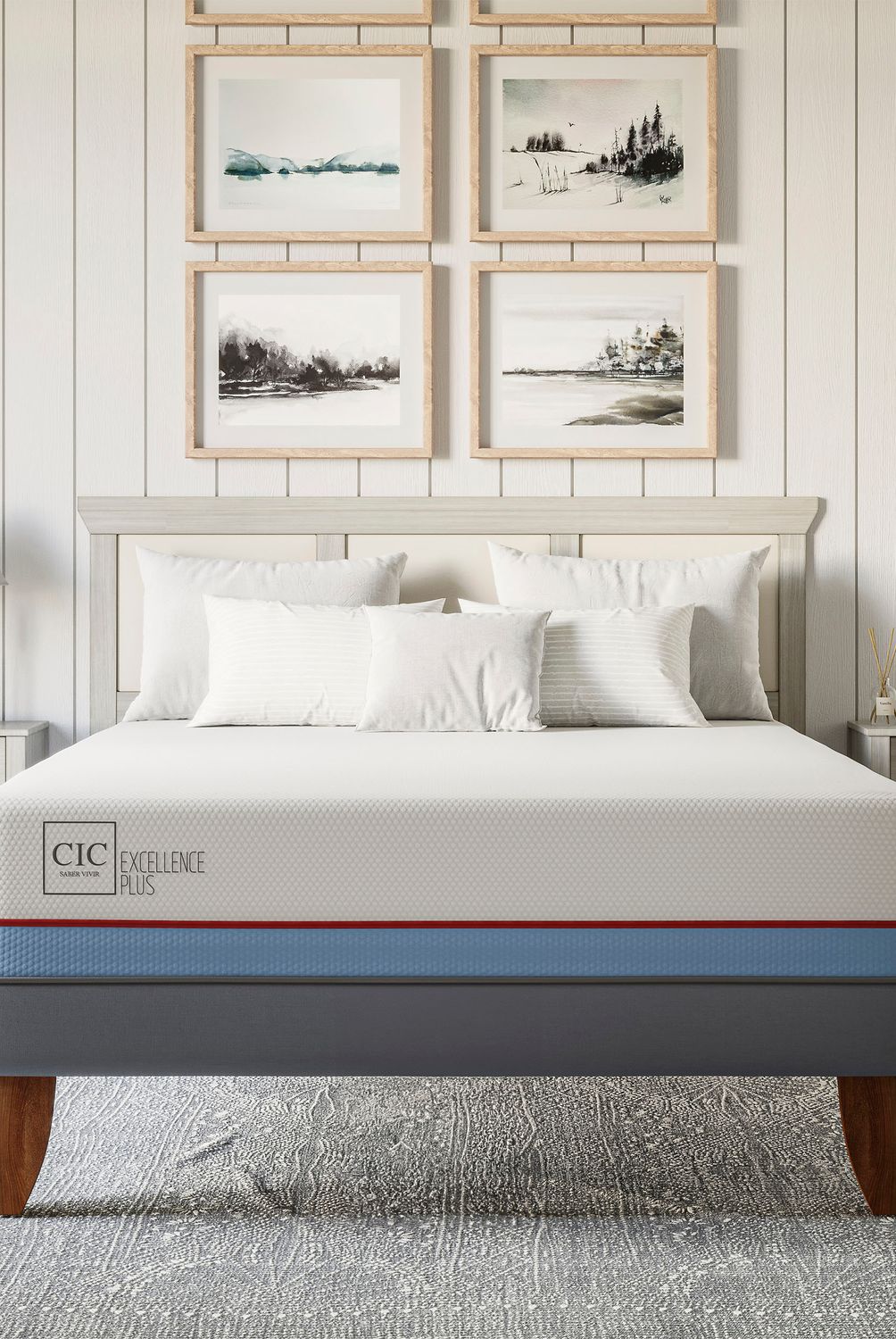 CIC - Cama 2 Plazas Europea Excellence Plus Blanco